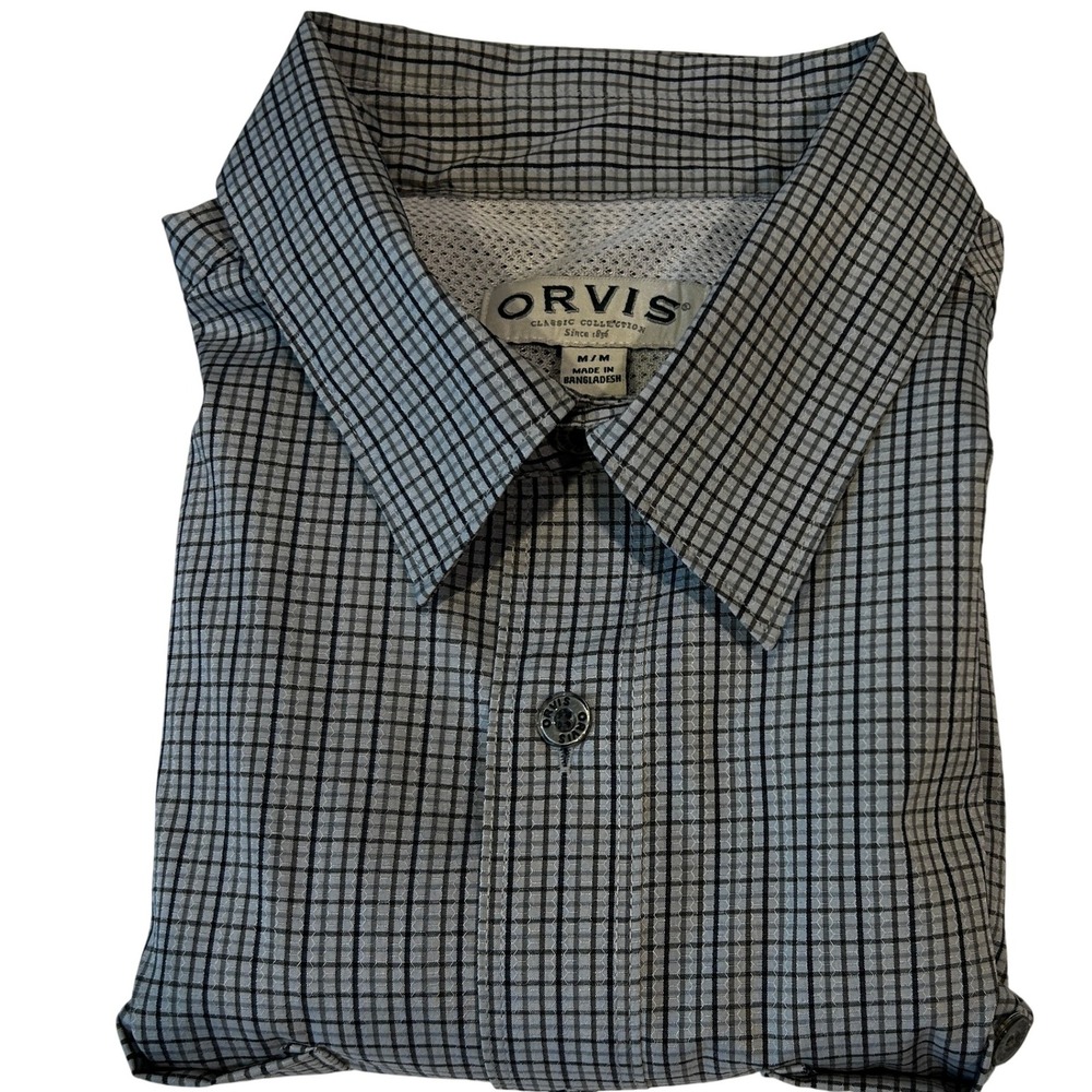 ORVIS Men's‎ Long Sleeve Performance Shirt Medium Nylon Stretch Blend Vented